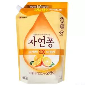 주방세제 자연퐁 비린내 걱정없는 오렌지 1.4L x 5개
