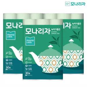 [보리보리/모나리자]녹차가좋은 30m x30롤 x3팩