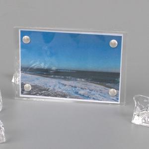 (4x6cm)자석액자 자석 아크릴 투명 아크릴액자 미니액자 탁상용 사진액자