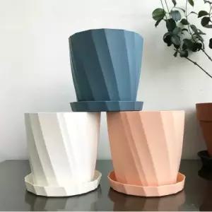 모던아트 인테리어 화분 블루(중).거실 플라스틱 미니 텃밭 예쁜 낮은 집 가드닝.
