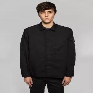 25SS 스톤 아일랜드 수피마 코튼 트윌 스트레치 셔츠 K1S15 1200033 S0010 V0029 BLACK DOM