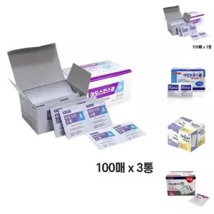 이도스킨 스왑 A 일회용 알콜 솜 100매 3통/300매/소독용/손/개별/포장/1회용/구급/용품/병원/가정/알코올