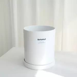 고강도 플라스틱 무광 원통 화분 18x20cm 가벼운 꽃화분 식물 플라워 꽃집 분배 인테리어 정원 원예 베란다
