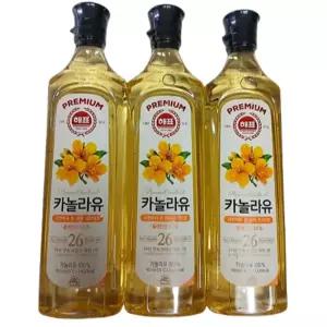 해표 카놀라유 900ml 3개 카놀라 식용유 기름 튀김용 (1srr)