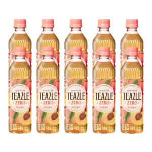 웅진 티즐 제로 피치우롱티 500ml x 10개