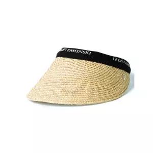 26SS 비앙카 라피아 바이저햇 네추럴/블랙 HAT50265 BIANCA NATURAL BLACK