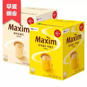 맥심 모카골드 마일드 커피믹스 190T + 맥심 화이트골드 커피믹스 190T