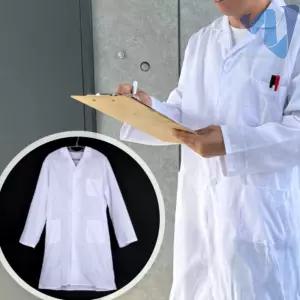 의사 약사 실험복 실습복 시험장 연구실 여름용 화이트 가운 XL 남성 100-105