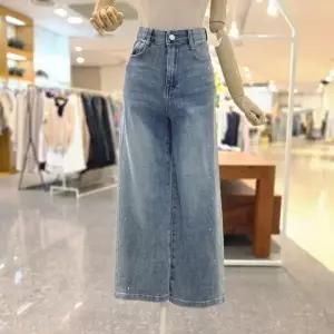 멜로디가든 M26M4P136 옆라인큐빅데님팬츠