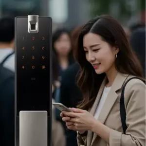 직방 어반 와이파이 연동 지문인식 푸시풀 스마트 앱 안전 도어락 ZDX-U60 (자가설치)