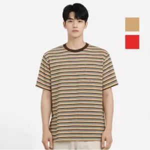 뱅뱅 공용 멀티 스트라이프 포켓 반팔티 NTJ492)