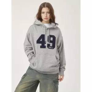 후아유 Boucle Logo 후드 티셔츠Brushed WHMHF4T23U 484979