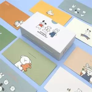 [핑크풋] 꼬망 가로 봉투세트 편지 돈봉투 용돈봉투 7566183)