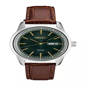 [Seiko] 세이코 에센셜 태양광 다크 그린 남성용 시계 - SNE529