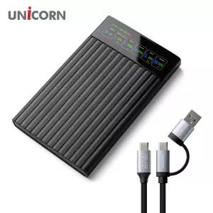스마트LCD 2.5인치 HDD SSD 외장하드케이스 USB3.2Gen1 A+C타입젠더 슬라이딩결합 HSD-L20/초경량하드케이
