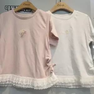 50506046-치크 DP01 밑단 레이스 반팔티  CKRA2641G