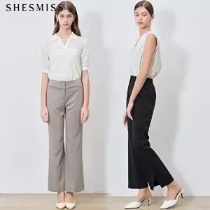[쉬즈미스][쉬즈미스(SHESMISS)] 세미플레어 백 밴딩 슬릿 팬츠 (택가격: 168000원)