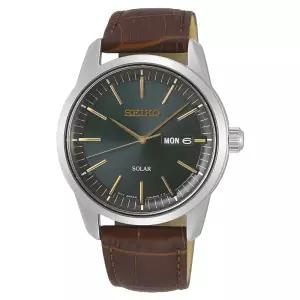 SEIKO 세이코 SNE529 남성용 브라운 가죽 밴드 손목시계