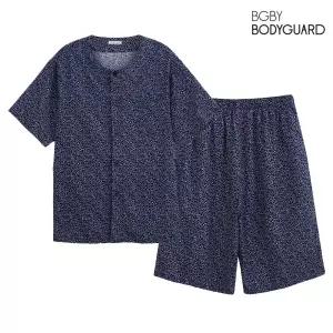 보디가드 남성 면레이온 5부 반팔 파자마 잠옷 상하의 세트 BBMNC405