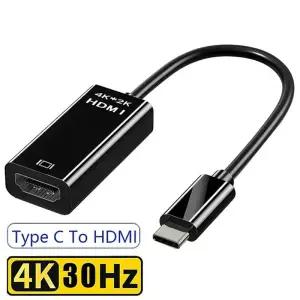 C타입HDMI젠더 CTOHDMI HDMITOC 4K 30Hz 타입 C to HDMI 어댑터 USB 31 허브 변환 케이블 HDTV 태블릿 TV