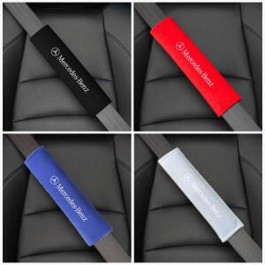 호환2Pcs 안전 벨트 커버 메르세데스 벤츠 AMG W222 W206 212 자동차 장식 액세서리 용 코튼 어깨 보호대