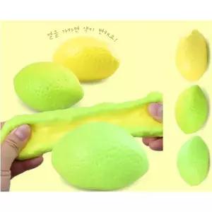 신상 변색 레몬 크런치 슬랑이 1개 아티 레몬 크런치 말랑이 레몬스퀴시 레몬슬랑이 레몬주물럭 레몬스트레