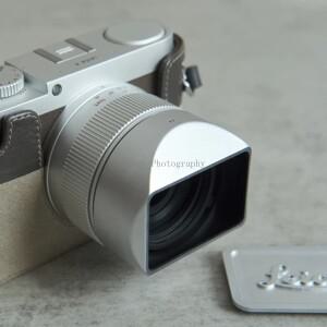호환 사각형 모양 PC 카메라 렌즈 후드 캡 커버 Leica X Typ113 사진 액세서리에 적합