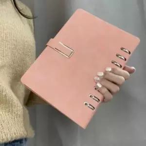 빈티지다이어리 줄눈속지 데일리 6공 만년 다이어리 노트 핑크 A5