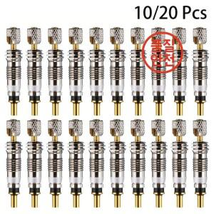 10PCS 이동식 프레스타 밸브 코어 교체 황동 CNC 자전거 타이어 수리 도구 MTB 로드 바이크 사이클링 액세