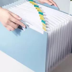 (올핀)클리어 섹션 파일 A4 자바라 포켓 대용량 프린트물 정리 플라스틱 케이스