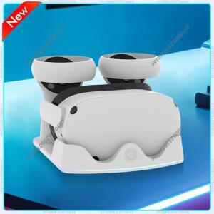메타 퀘스트 3S VR 헤드셋용 충전 거치대 RGB 조명 고속 스테이션 3S/퀘스트 2 호환