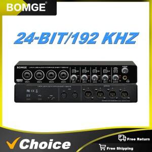 BOMGE U404는 4채널 오디오 인터페이스 24비트/192kHz 고해상도 녹음 48V 팬텀 파워를 갖추고 있습니다.