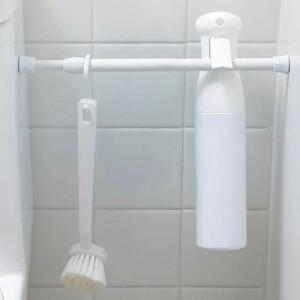 30cm Adjustable Metal Curtain Rod Spring Loaded Extendable Telescopic Poles for Bathroom Bar Shower