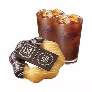 (파리바게뜨) LAFC콜라보, LA쫀득도넛+아이스 아메리카노 2잔
