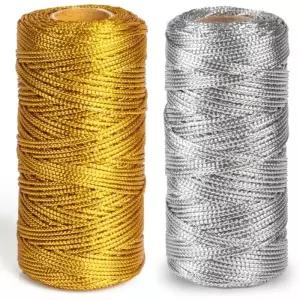 재봉용 골드 실버 라메 코드 로프 스트링 DIY 재봉 및 공예 실 꼬기 5mm 00M