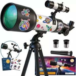 튼튼한 삼각대가 있는 60mm 90배 확대 용 망원경 2개의 접안렌즈 및 파인더 스코프 튜브 남학생 여학생을