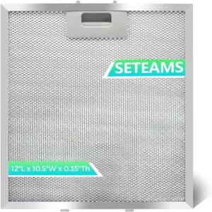 W10169961A 레인지 후드 필터 교체용 12인치 길이 x 10.5인치 너비 - 알루미늄 프레임 및 메쉬 세트팀별
