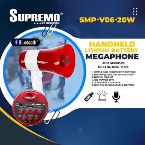 음성 가있는 새로운 휴대용 메가폰 스피커 50W Bullhorn 충전식 사이렌 Loudhailer 마이크