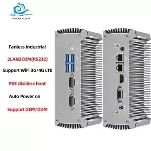 인텔 코어 i3 i5 i7 산업용 미니 PC WiFi 3G/4G LTE 지원 리눅스 Pfsense 컴퓨터 2xLAN 2xRS232 4xUSB30
