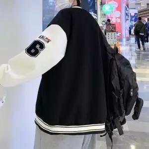 겨울옷 패치 배색 야구 오버핏 남성 점퍼 디자인 남성점퍼 야구점퍼 캐주얼점퍼