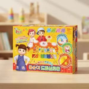 오즈토이 콩순이 드럼실로폰 연주하는 청각발달 건반연주 리듬 멜로디 유아 피아노 아기 건반