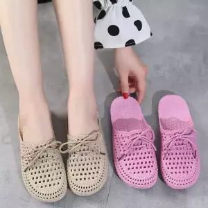 말랑한 펀칭 젤리 슈즈 여성 샌들 여름 슬리퍼 비치 여자