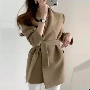 허리벨트코트 허리벨트 모직 미디라인 코트 TD-1005164