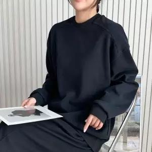 맨투맨 티셔츠 디테일 절개 무지 베이직 여자 무지맨투맨