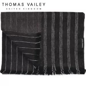 [토마스베일리][THOMAS VAILEY] 캐시미어 블렌드 울머플러 리버서블 스트라이프 브라운
