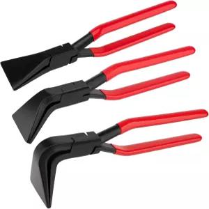 지미 3pcs 핸드 시머 시트 금속 도구 직선 45도 및 90도 헤드가 있는 굽힘 플라이어 세트 판금 평탄화를