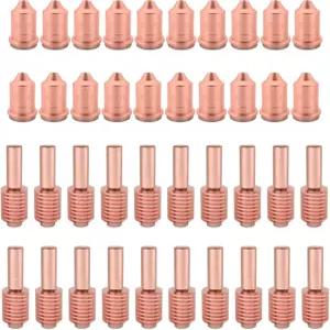KEMAO 20Pcs 220671 노즐 220669 전극 팁 PMX45 T45 M/V 토치 플라즈마 절단 기계화 소모품에 적합