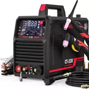 YESWELDER CT-520 티그 웰더 플라즈마 커터 5-in-1 컷/HF TIG/펄스 TIG/스팟 용접/스틱 200A 및 50A 절단