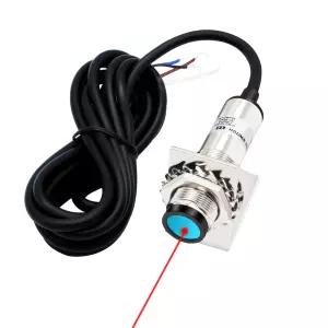LCLCTC 센서 레이저 광전 스위치 NPN NO NC 입력 10-30VDC 전선 4개 감지 거리 8-50cm HG18-D50N3 12V 24V
