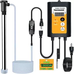 침례/세례 수영장 및 욕조용 온도 조절기가 있는 1800W 침수 온수기 온수 휴대용 전기 잠수식 히터 스톡